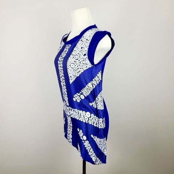 DIANE Von Furstenberg Sleeveless Asymmetrical Hem Silk Top Size 2 - Picture 5 of 16